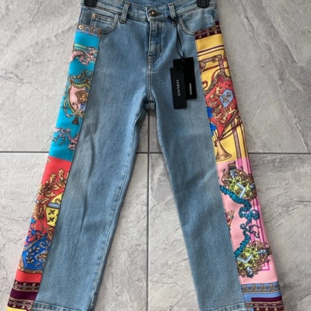 PRICE DROP! Genuine Versace Girls Multicolor Denim NWT